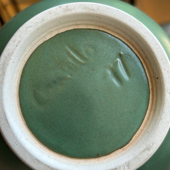 Handcrafted signed dated studio art stoneware bowl - Picture 7 of 12